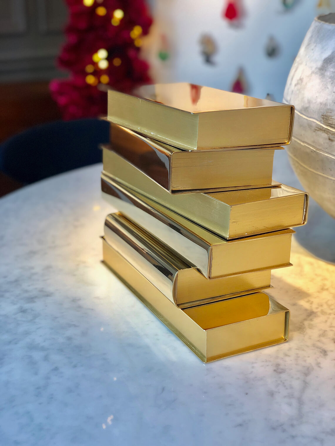 Stack of gold books